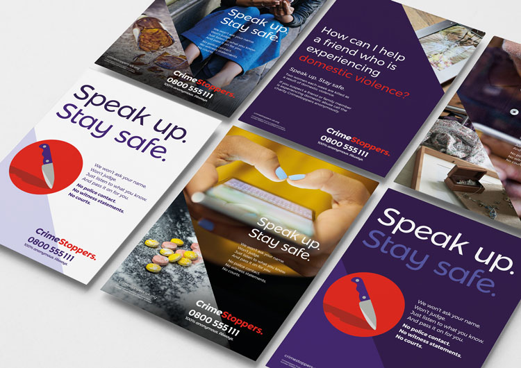 阻止犯罪慈善機構視覺形象設計,暢所欲言,保證安全